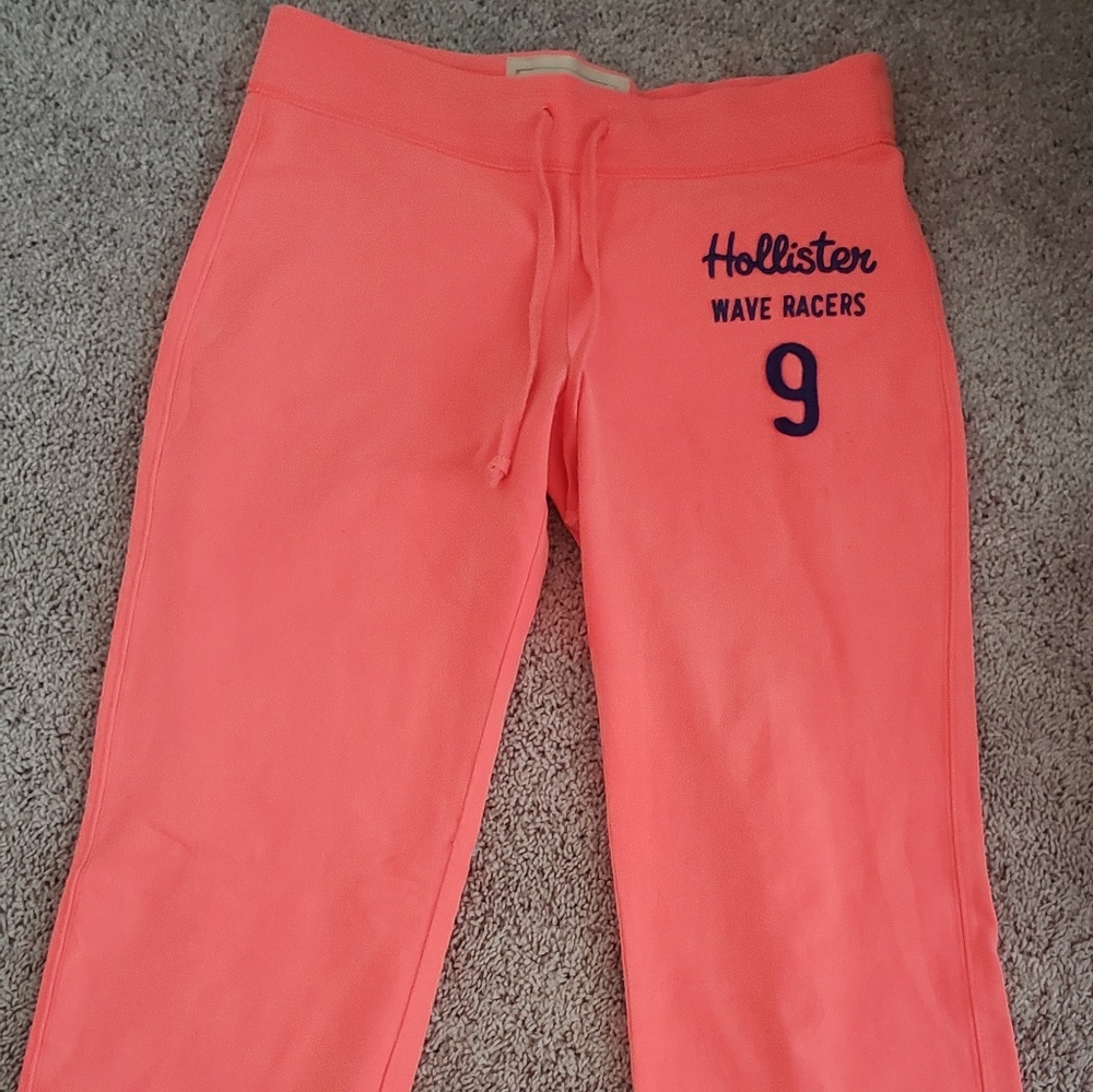 Hollister Neon Orange sweatpants NWOT size Med